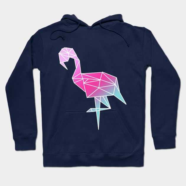 Geometric pink flamingo Hoodie by Perdi as canetas